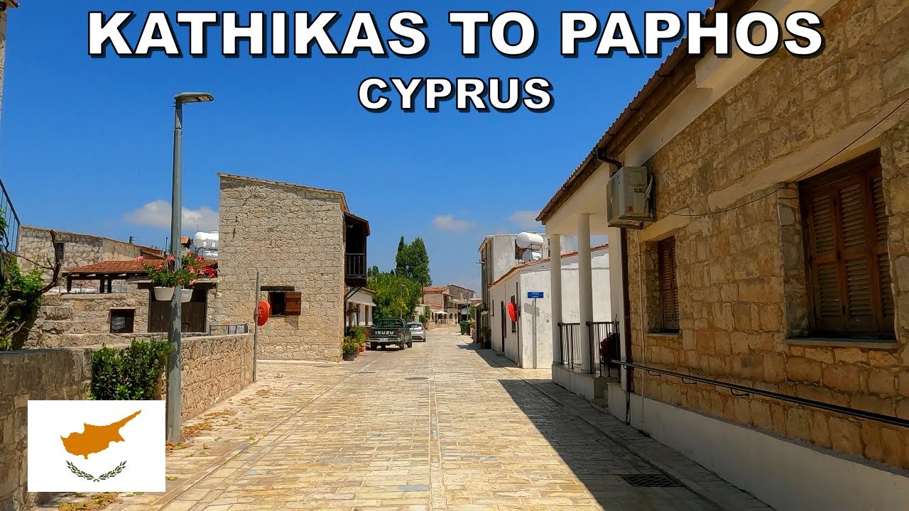 DRIVING from KATHIKAS VILLAGE to PAPHOS CITY in CYPRUS 4K (60fps)