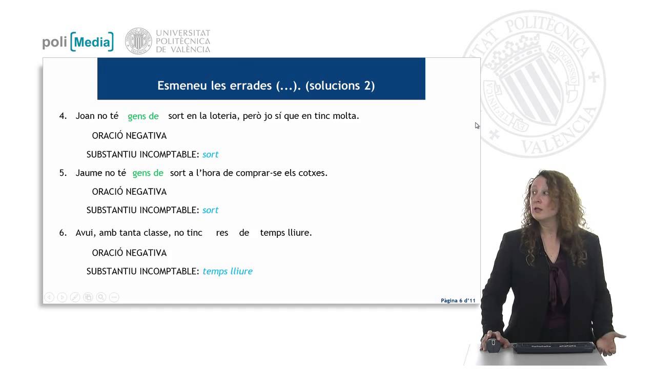Vacil·lacions entre els usos de 'cap', 'res' i 'gens de'. Pràctiques |  | UPV