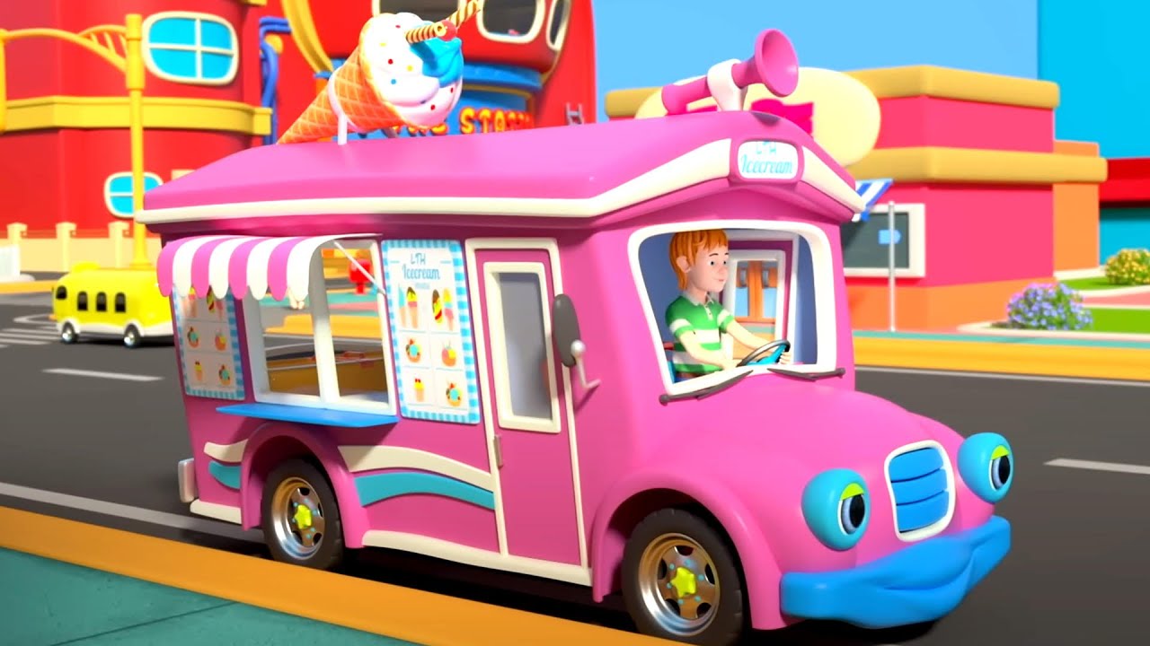 Wheels On The Ice Cream Truck - Yum Yum Song and Rhymes for Children