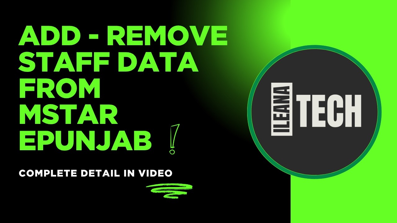 Add or Remove Staff From E Punjab & MSTAR