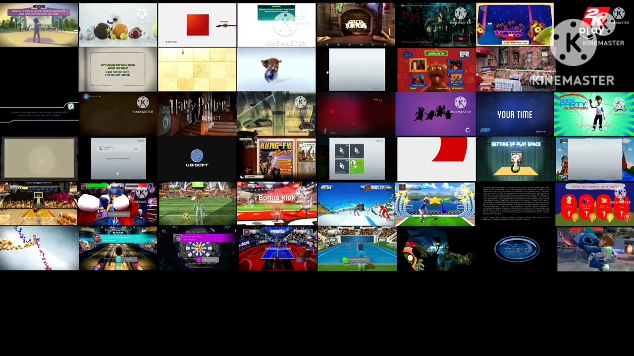 All 48 videos of mutch games (to mutch 4 u) Kinect for Xbox 360 at the same time