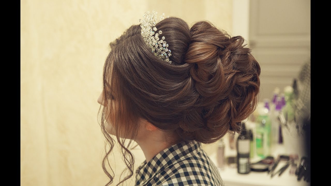 Wedding hair style. Coc din bucle.   Пучок на затылке из локонов. #hairstyle