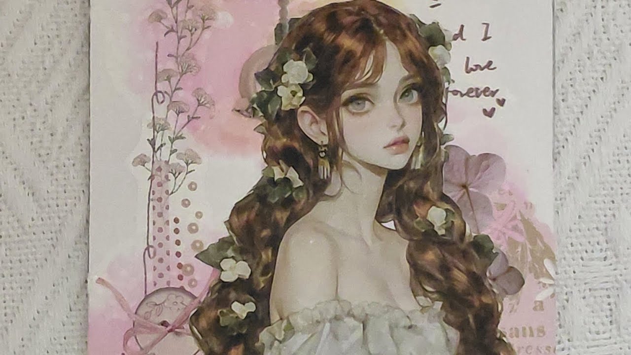 꽃을 머금은 소녀 🌸 로맨틱 핑크 인물 다꾸 