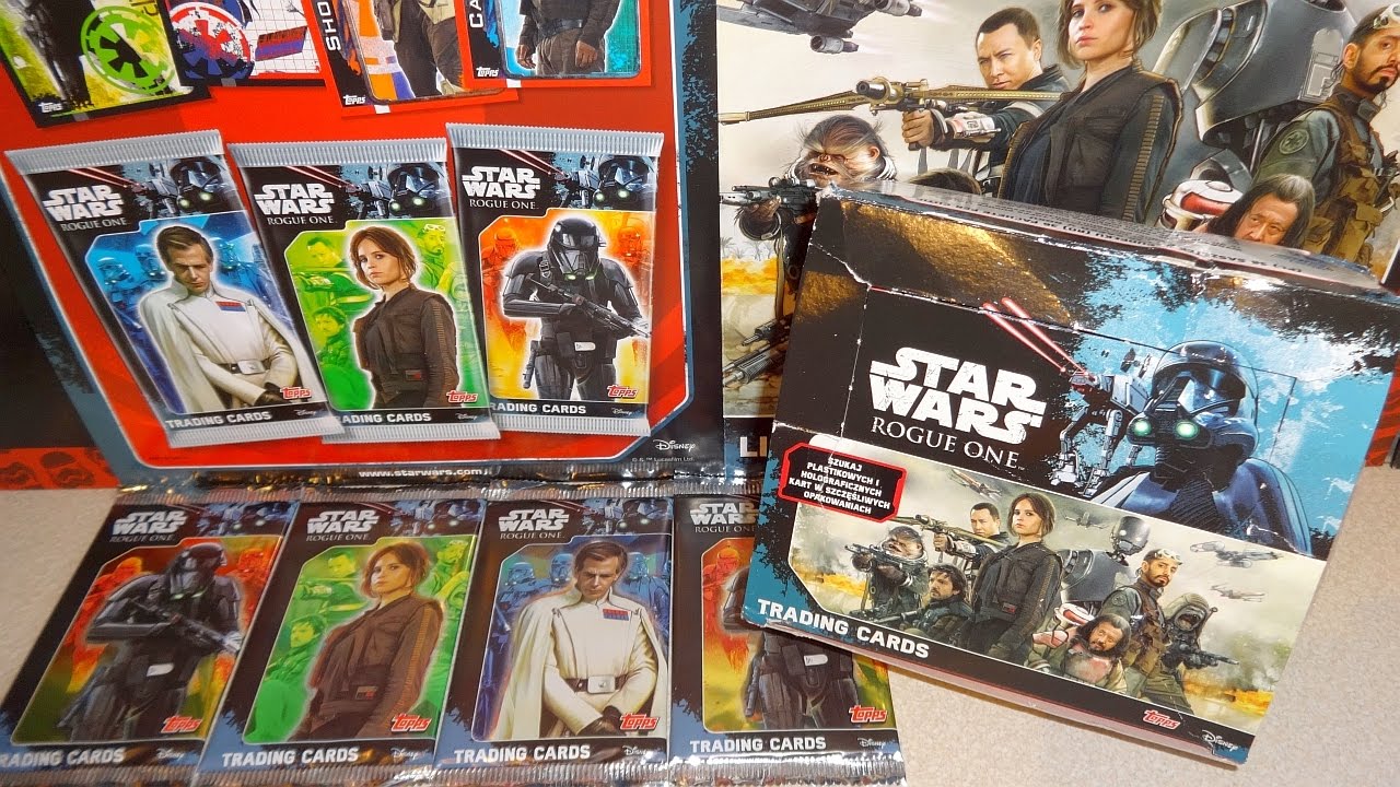 Star Wars TOPPS Rogue One TCG Cards 50 Pack Booster Box - Rare Limited Edition Card Unboxing