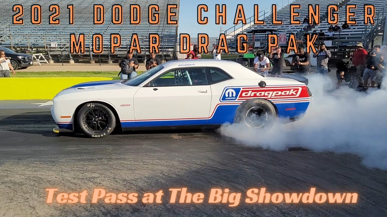 2021 Dodge Challenger Mopar Drag Pak Test Pass at The Big Showdown 2 Youtuber Callout
