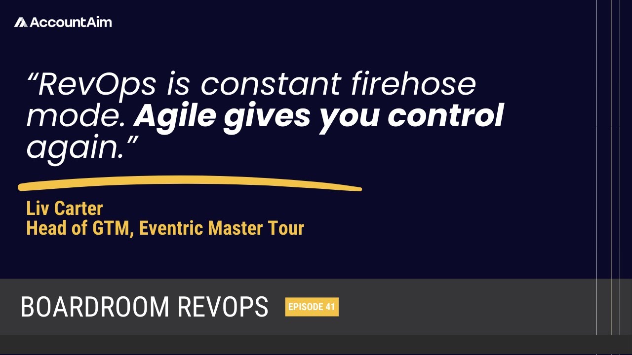Gaining back control by implementing Agile RevOps with Liv Carter, Head of GTM at Eventric