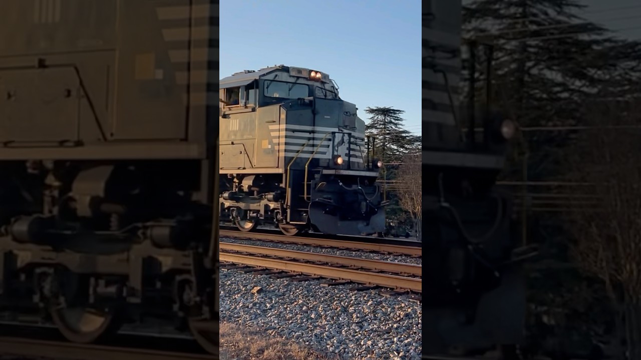 Awesome hornshow! NS #1111 &ldquo;Barcode Unit&rdquo; leads 27A! #trains #hornshow #sd70ace #norfolksouthern
