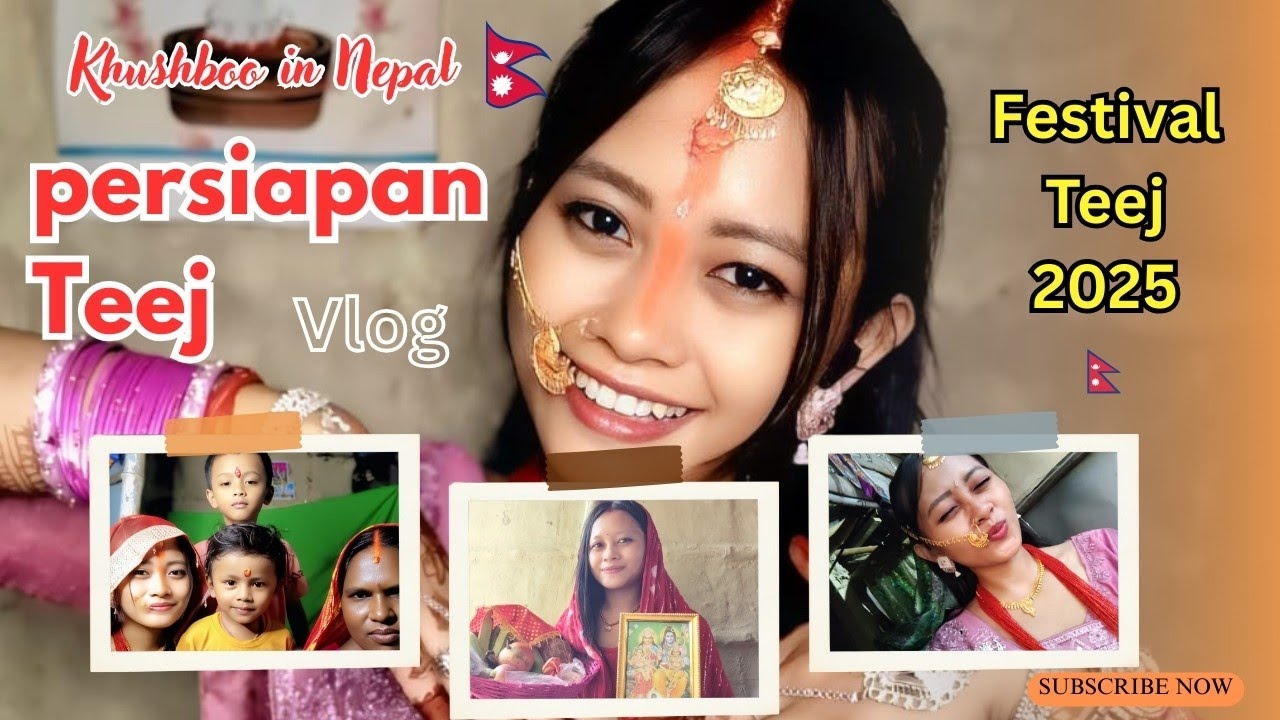 #Vlog27 Festival Teej 🥰🇳🇵// Persiapan Poja // Membuat Poja dengan Mertua di Nepal 