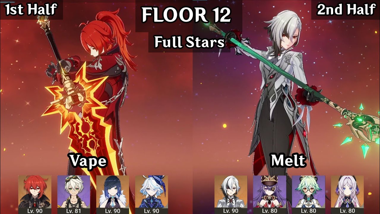 Diluc Vape + Arlecchino Melt | 5.8 Spiral Abyss Floor 12 9 Stars | Genshin Impact