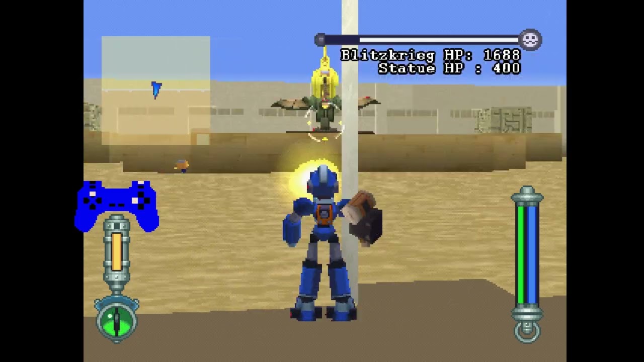 Mega Man Legends 2: Damageless, Buster Only Blitzkrieg w/Safe Statue (Retroachievements, Very Hard)
