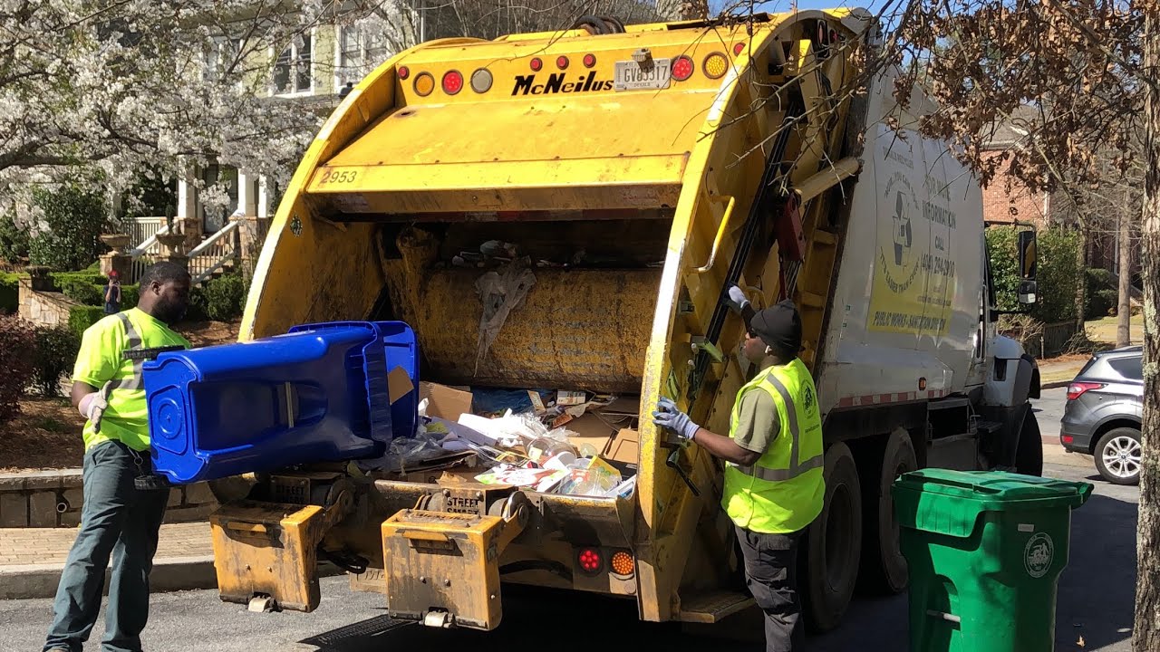 McNeilus Rear Loader Garbage Truck Compilation- Dekalb County Georgia