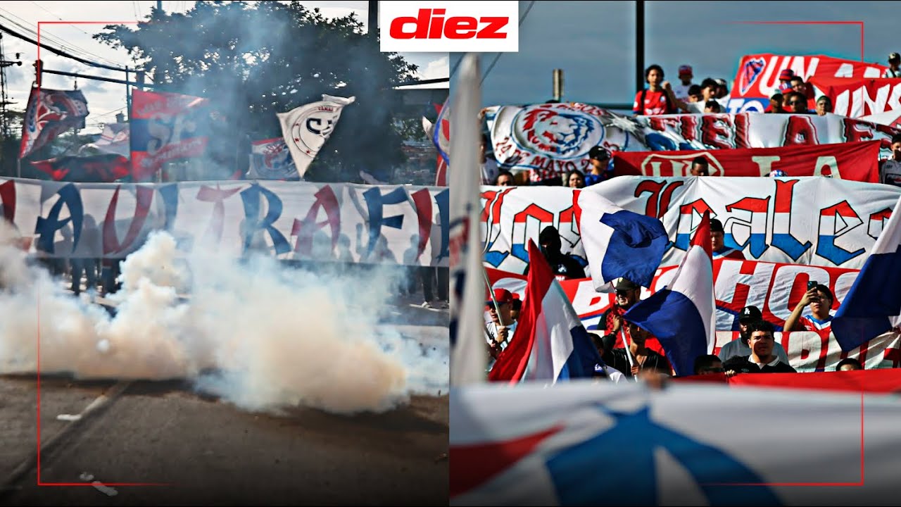 Así fue la ÉPICA llegada de la Ultra Fiel para el Olimpia vs. Real España en el Nacional