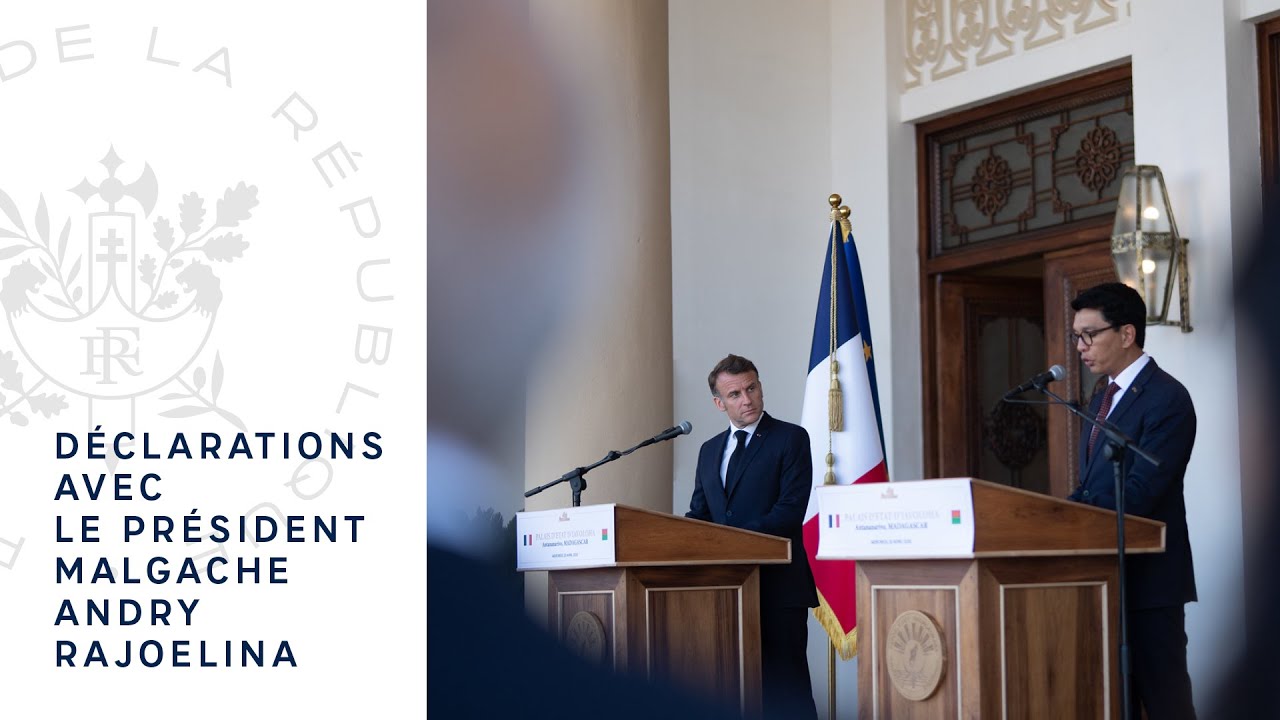Visite à Madagascar : déclarations du Président Emmanuel Macron et du Président Andry Rajoelina.