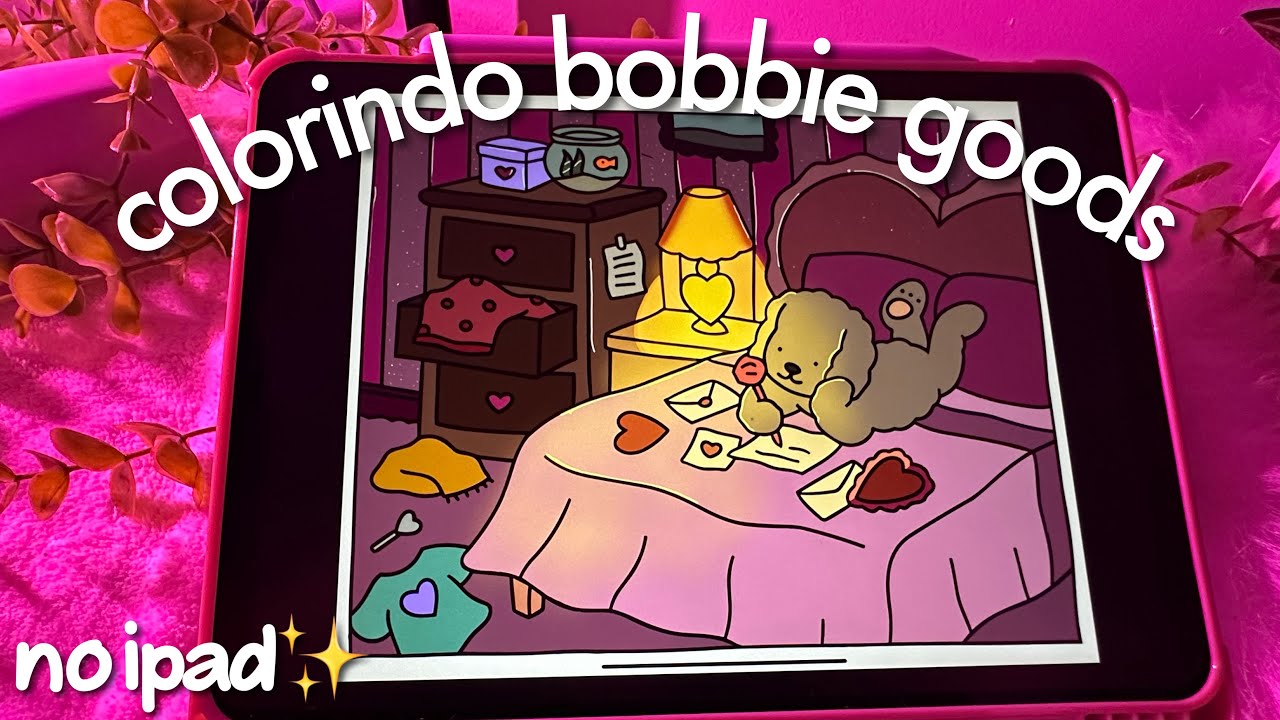ASMR - COLORINDO BOBBIE GOODS NO IPAD 🤍 sussurros e sons de boca