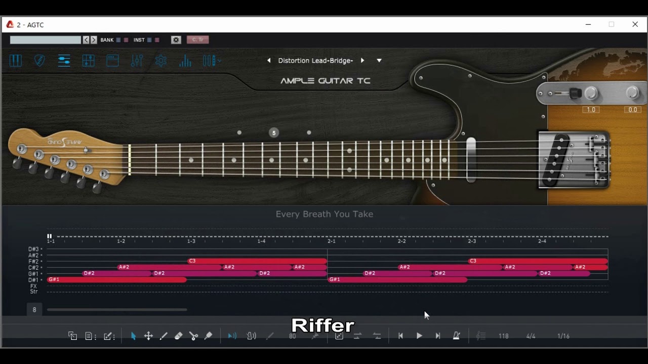 Ample Guitar TC Ⅲ / AMPLE SOUND VIRTUAL INSTRUMENT Rough Demo Video