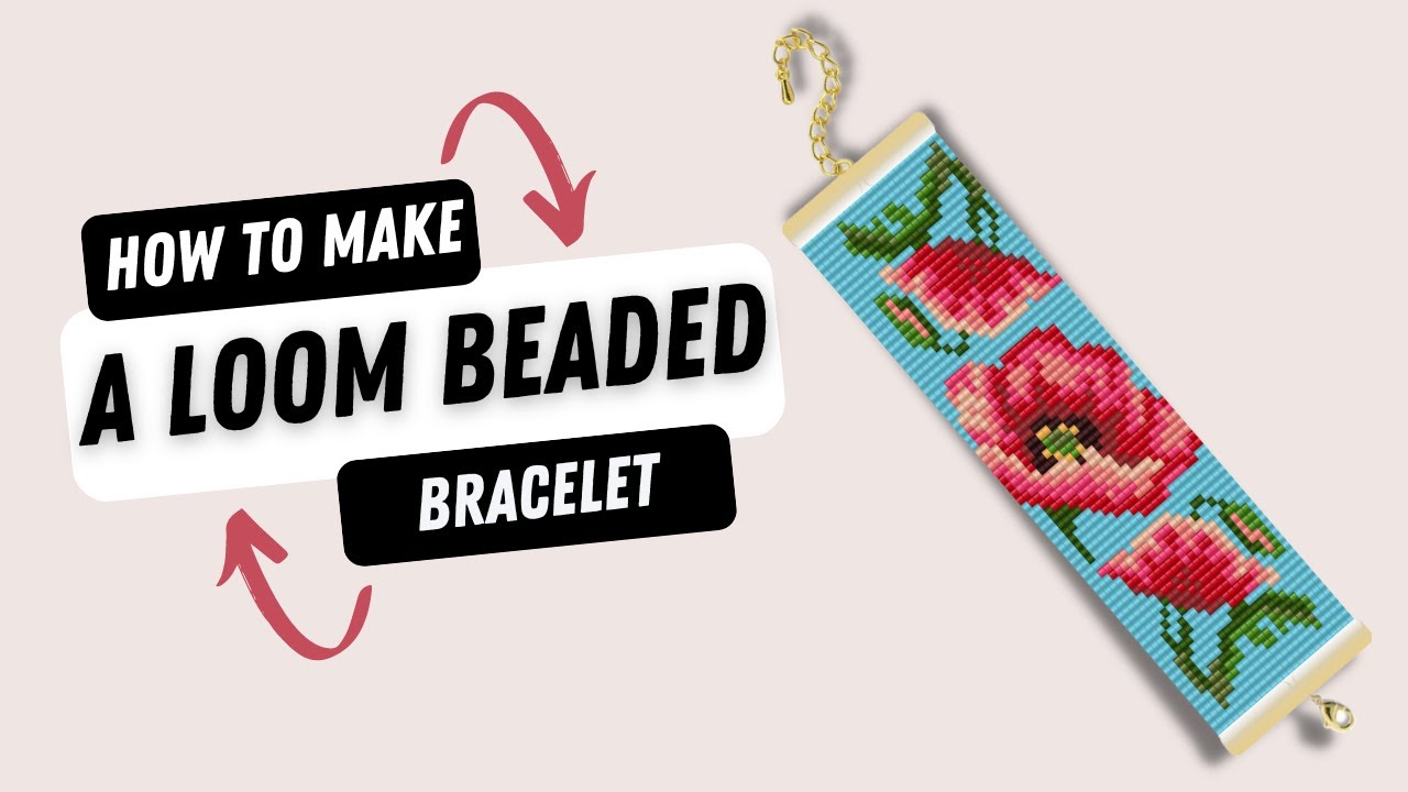 DIY Poppy Beaded Bracelet: Learn How to Make a Beautiful Loom Bracelet with Step-by-Step Tutorial!