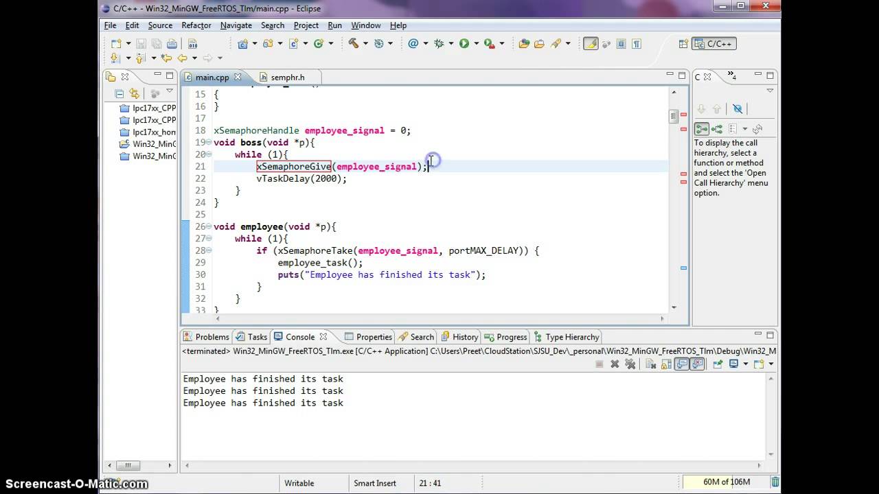FreeRTOS Binary Semaphore Tutorial