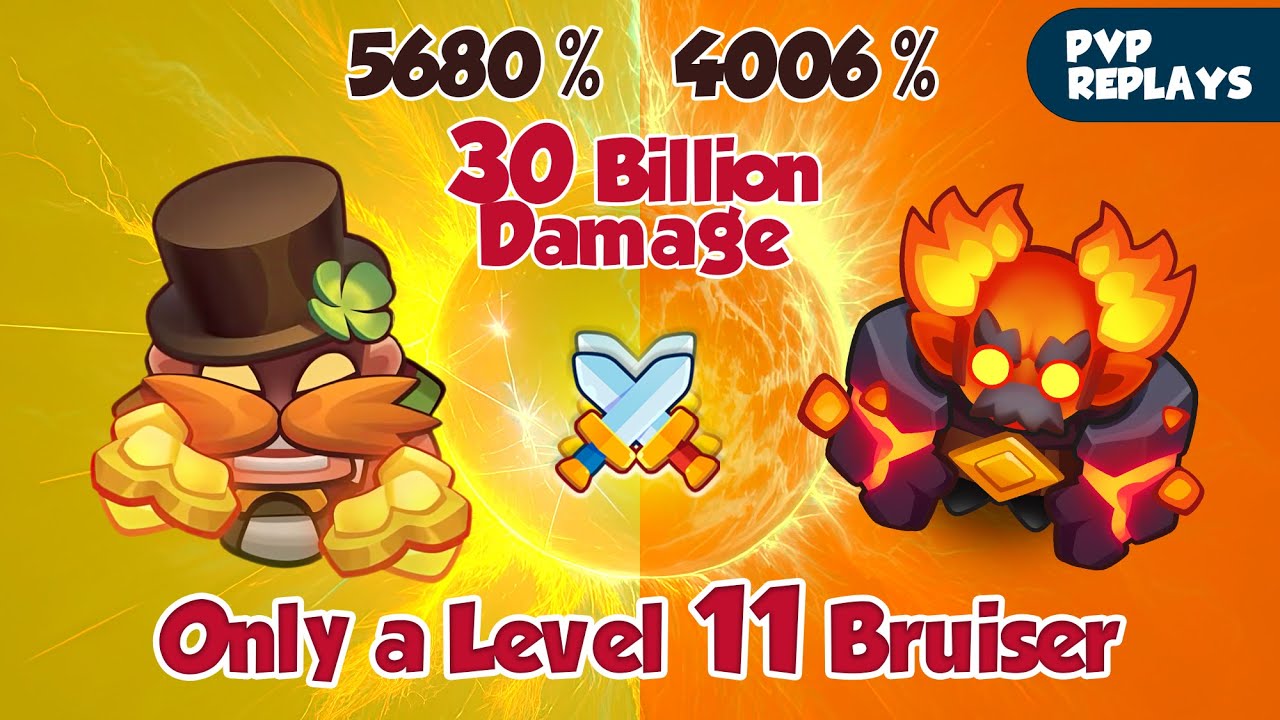 Bruiser (level 11 ) vs max Meteor, 30 Billion Damage by Bruiser is INSANE | PVP Rush Royale