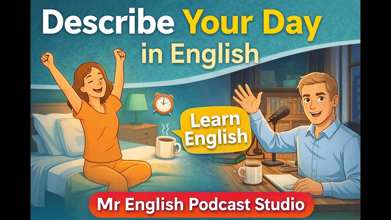Talk About Your Day in English – Simple Sentences for Beginners | Mr English Podcast
