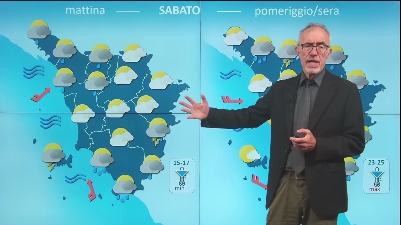 Le condizioni meteo di oggi in Toscana - Venerdì 29 Agosto 2025