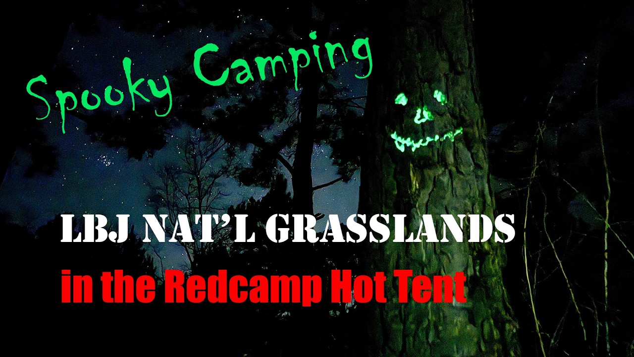 Spooky Camping in the Redcamp Hammock Hot Tent at LBJ National Grasslands