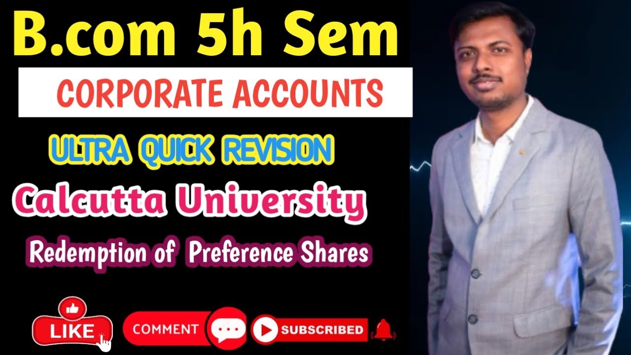 Part-5: Ultra Quick Revision | Buy back of Shares | B.Com 5th Sem || Corporate Accounting ||
