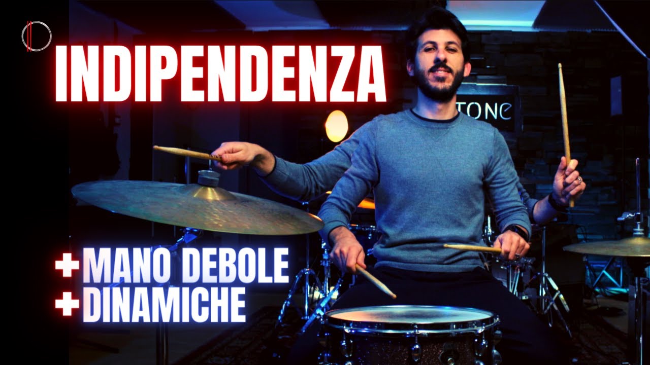 Esercizio FACILE per INDIPENDENZA, MANO DEBOLE e DINAMICHE alla batteria! (+PDF e BASE!)