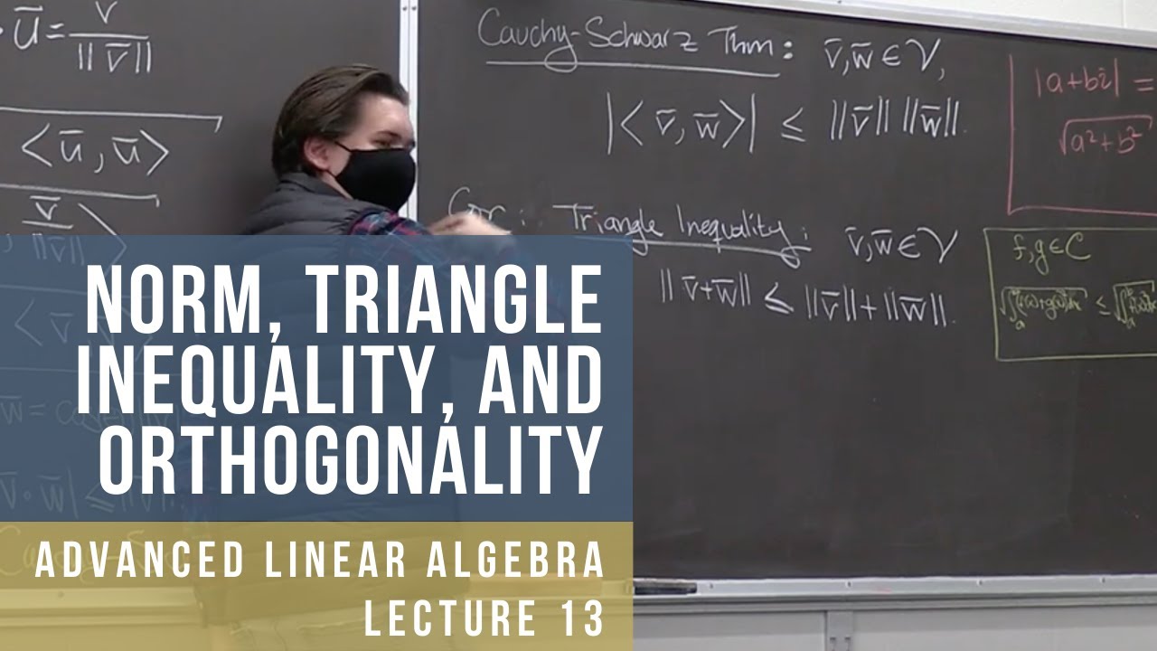 Advanced Linear Algebra 13: Norm, Triangle Inequality, Orthogonality