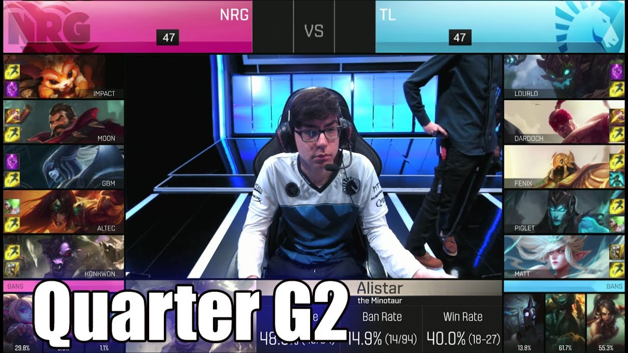 Team Liquid vs NRG eSports | Game 2 Quarter Finals S6 NA LCS Spring 2016 Playoffs | TL vs NRG G2