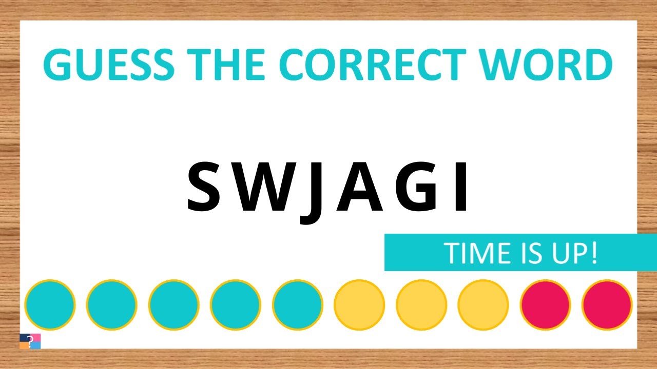 Guess the Correct Word! Unscramble in Record Time! 6 Letters | Agent Quiz