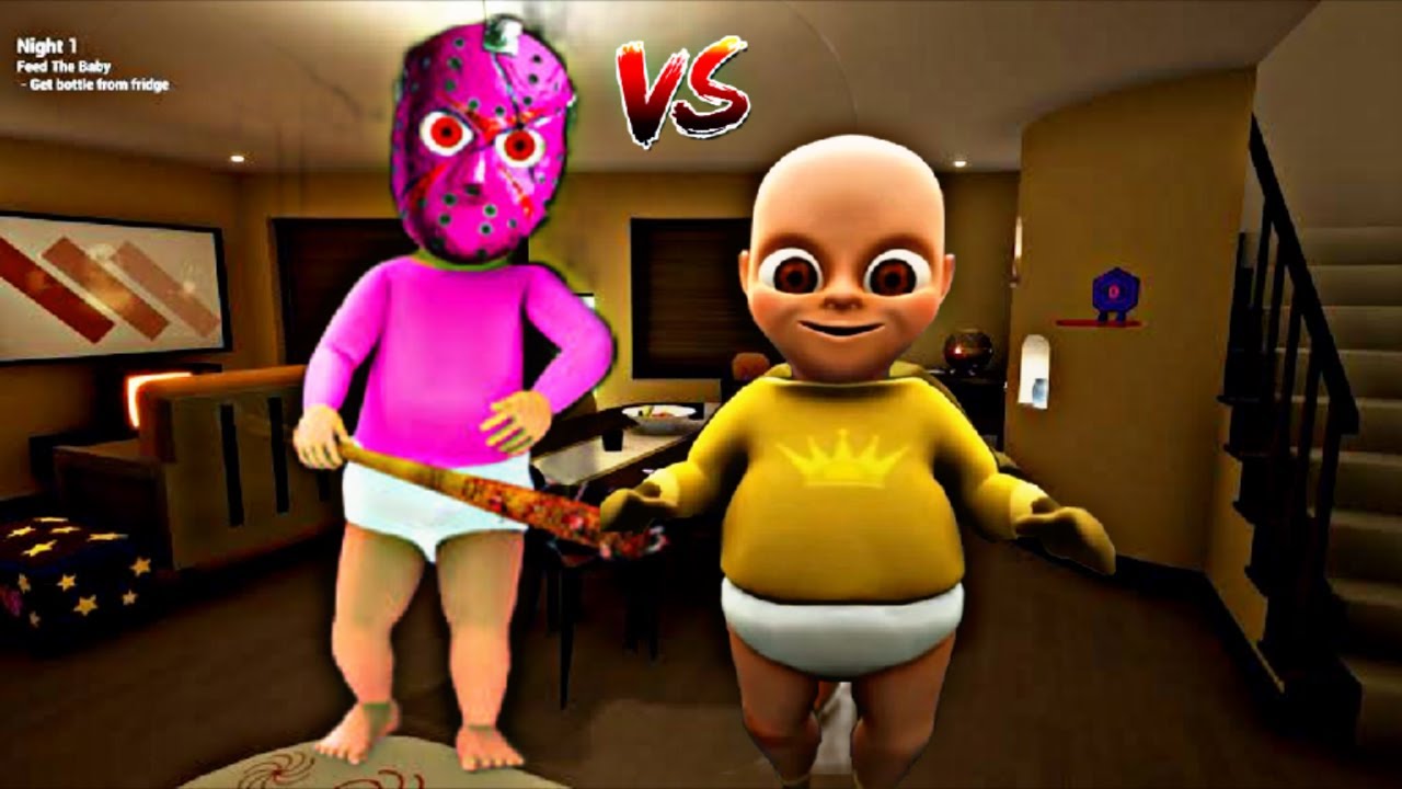 البيبي الأصفر ضد البيبي الأحمر l لعبة البيبي الملبوس the baby in the yellow