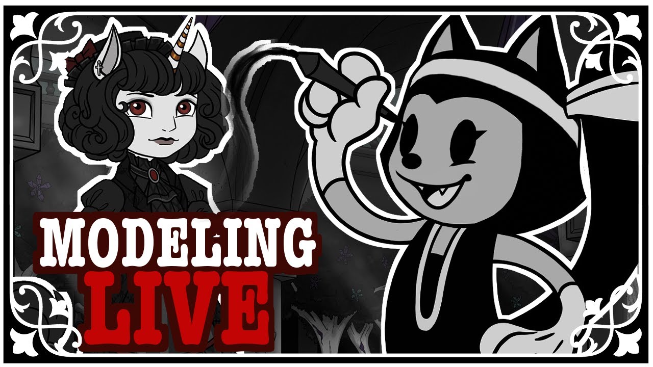 Modeling a Cute Gothic Outfit in Blender! (Game Dev LIVE)