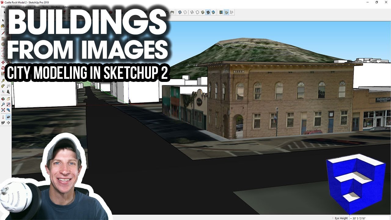 Моделирование города в SketchUp. Часть 2 — Добавление зданий с текстурами.