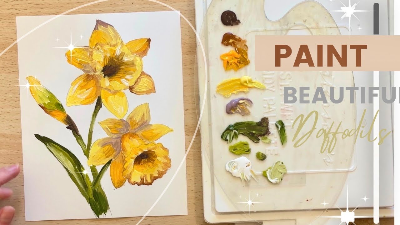 Paint Beautiful Daffodils: Step-by-Step Acrylic Painting Tutorial for Beginners