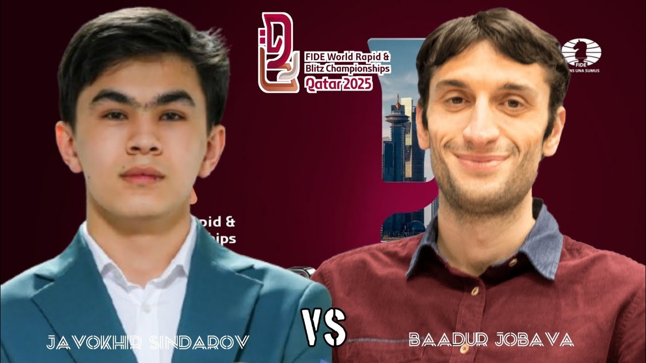 Javokhir Sindarov vs Baadur Jobava | FIDE World Blitz Championship 2025 | chesscom 