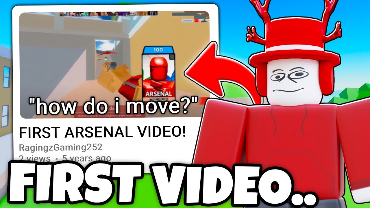 Reacting to my FIRST ARSENAL VIDEO... (Roblox Arsenal)