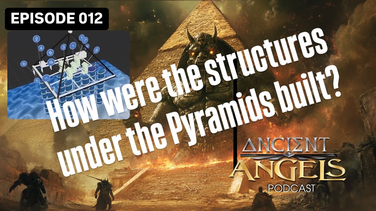 How were the structures under the pyramids built?