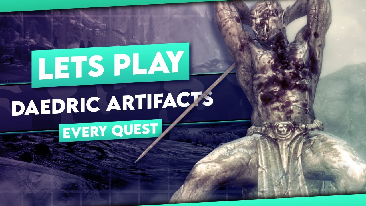 Skyrim All Daedric Artifacts Quest Walkthrough // FULL Gameplay with No Commentary