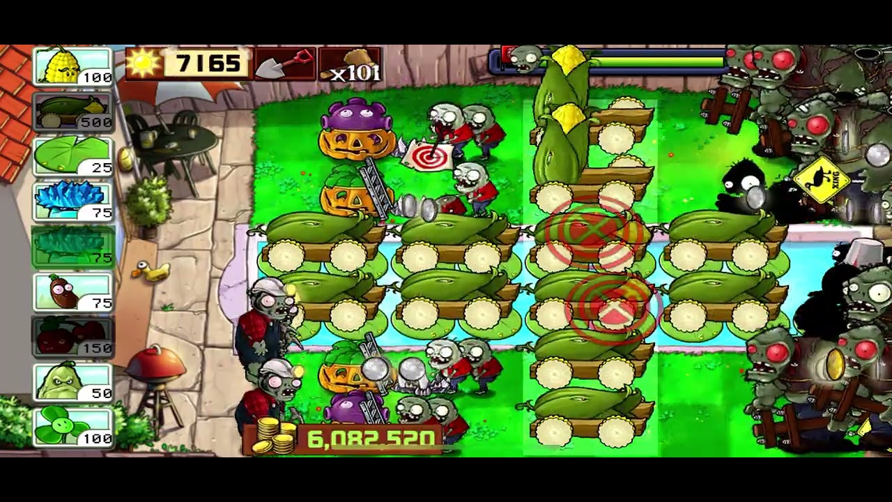Plants vs. Zombies Puzzle - Last Stand Endless (Part 3: 12 cobs) - Flags 381 to 390