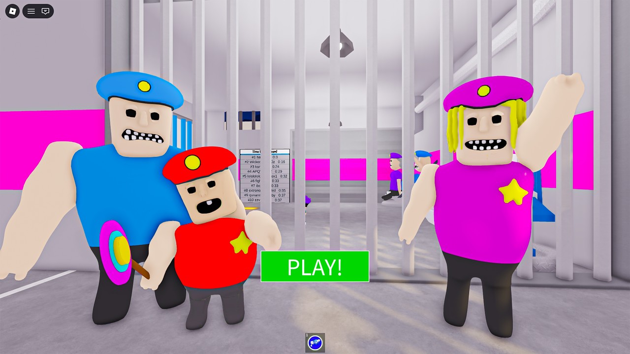 BUFF POLICE FAMILY PRISON RUN ESCAPE! Obby | Roblox Game