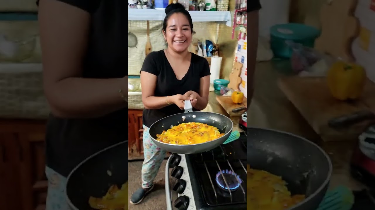 Preparé un huevo revuelto con un pimienton