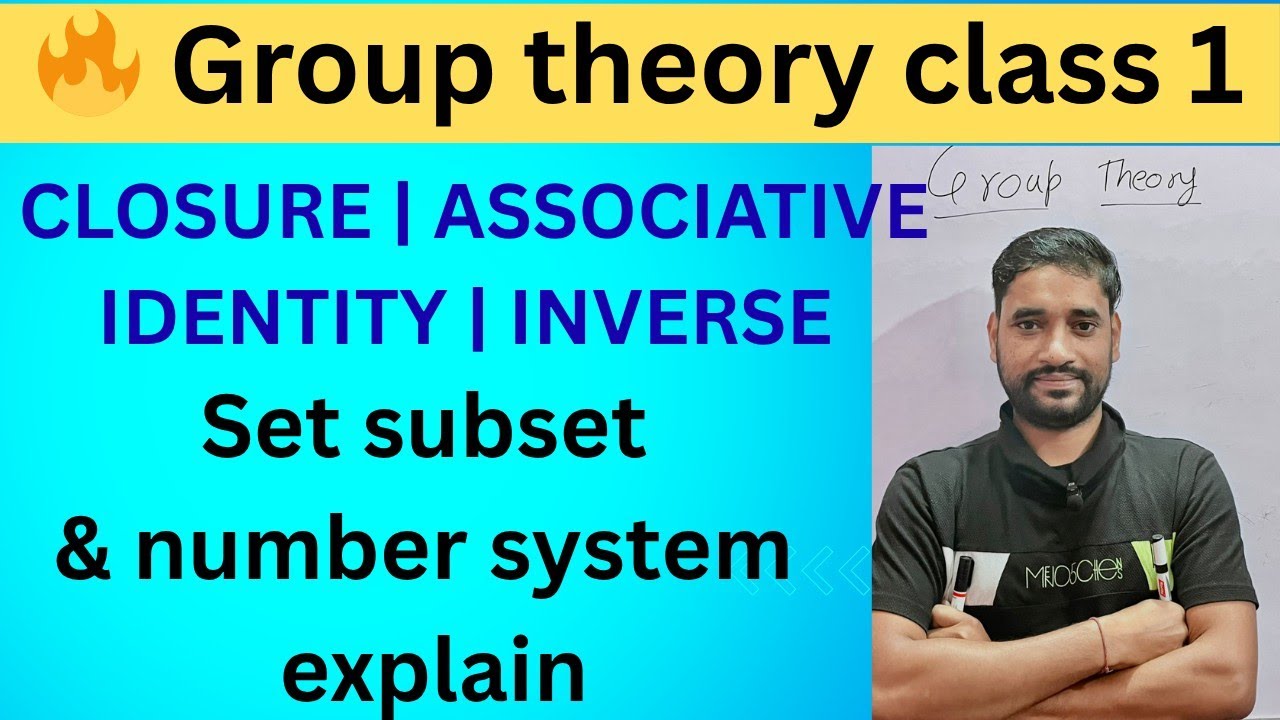 Group Theory Class 1 | Set, Subset, Number System | Closure, Associative, Identity, Inverse property
