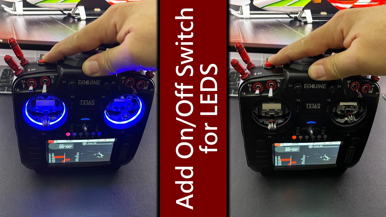 How-To Add a Latching Momentary On/Off Switch for your Radiomaster TX16s Gimbal LEDs