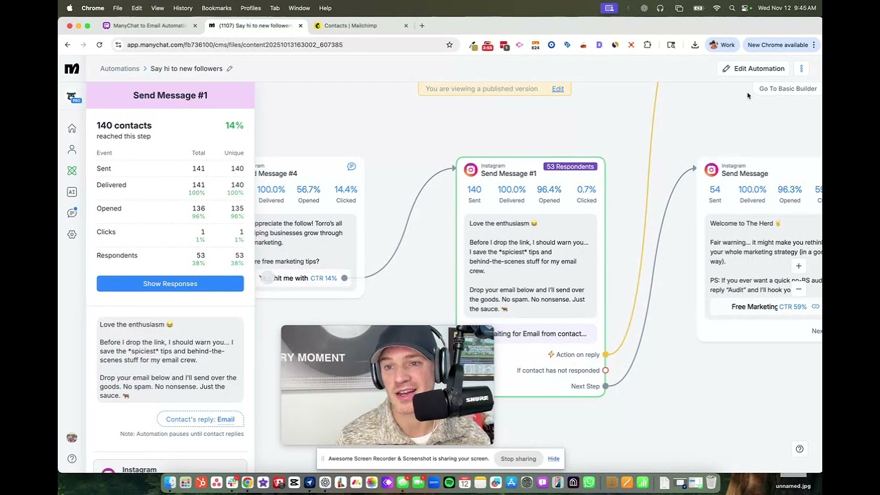 ManyChat: автоматизируйте подписчиков Instagram и TikTok в Mailchimp или Klaviyo (пошаговое руков...