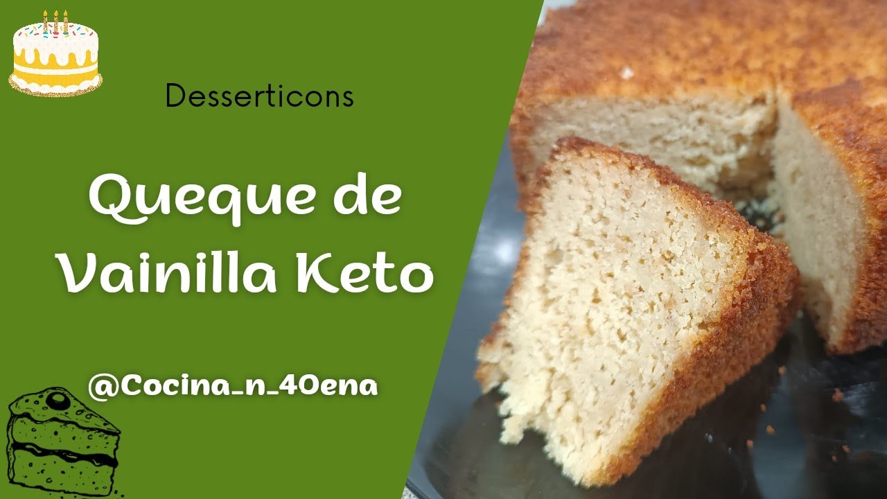Queque de Vainilla Keto, sin carbohidratos, sin azucar y sin gluten!!! No creerás que es saludable!!
