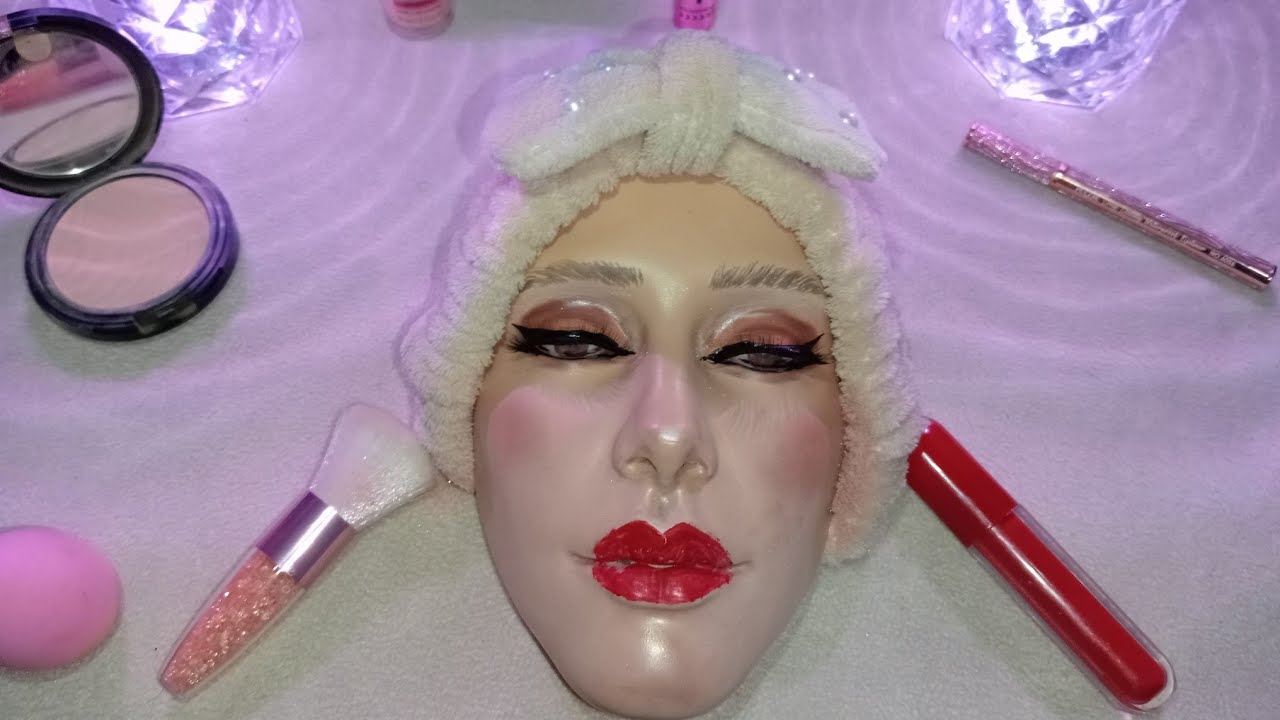 ASMR💤makeup on mannequin💄 (no talking) 