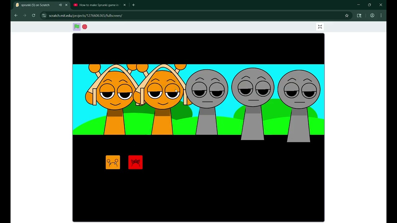 How to make Sprunki on Scratch Part 2   The Costumes and Winning Game by Tej