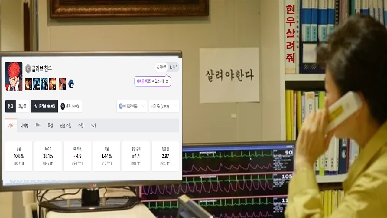 버프 먹고 지표 개쳐박은 현우 긴급소생 프로젝트 [솔랭일기]