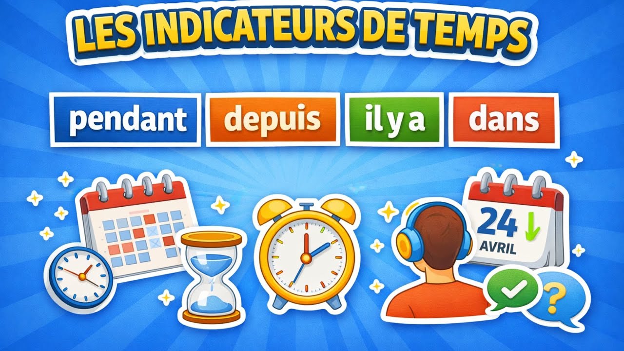 Les Indicateurs de Temps en Français : pendant, depuis, il y a, dans – Vocabulaire et Conversation |