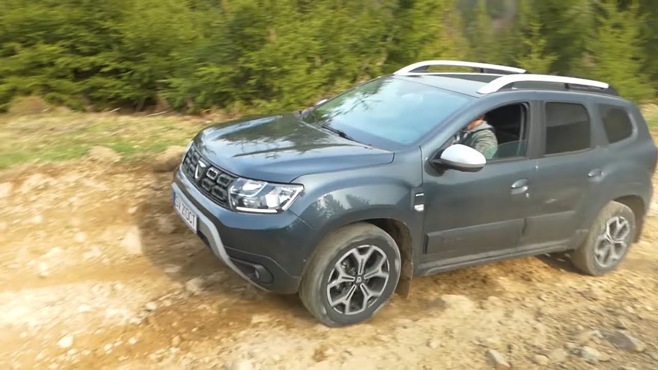 Dacia Duster 2019 Offroad On Sharp Rock Hills